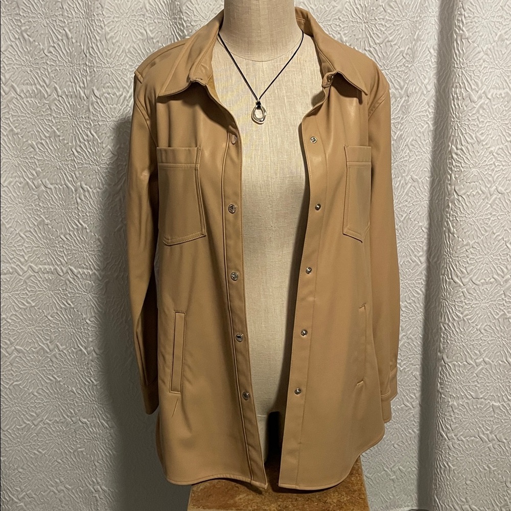 Calvin Klein Beige Button-Down Jacket - image 5
